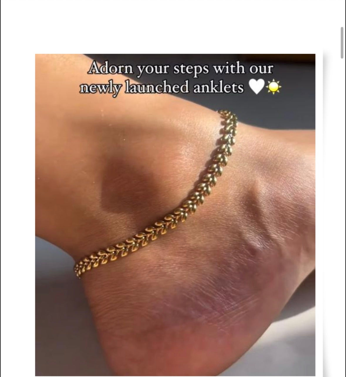 Pretty Leaf Anklet ✨
