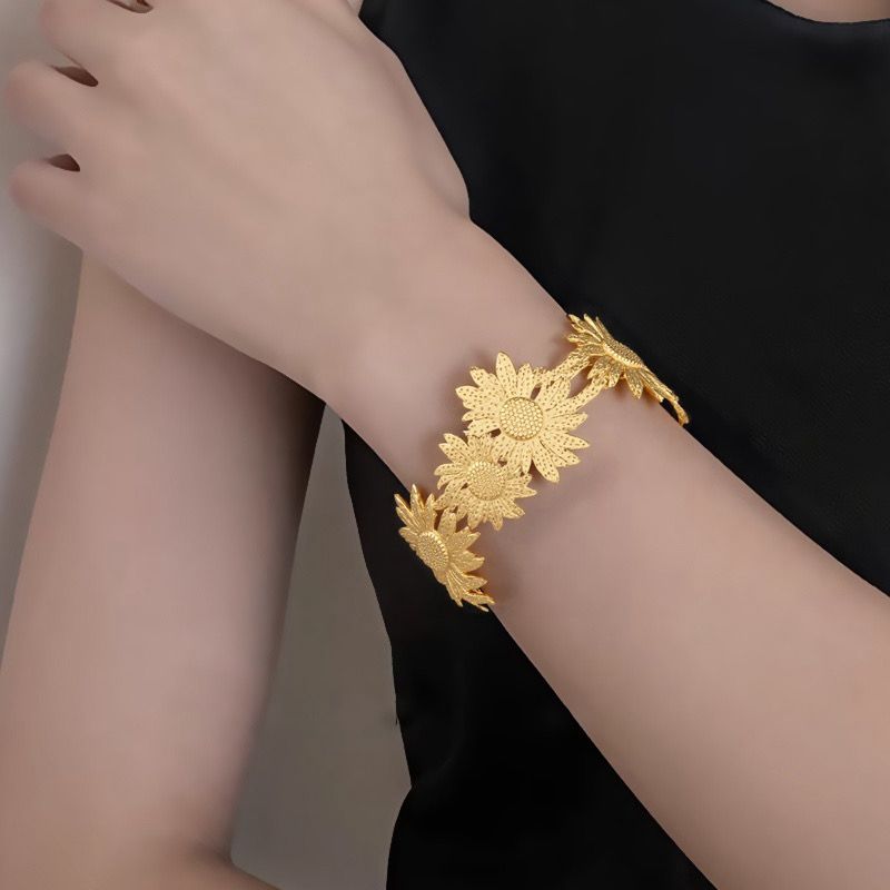 Golden Sunflower Cuff