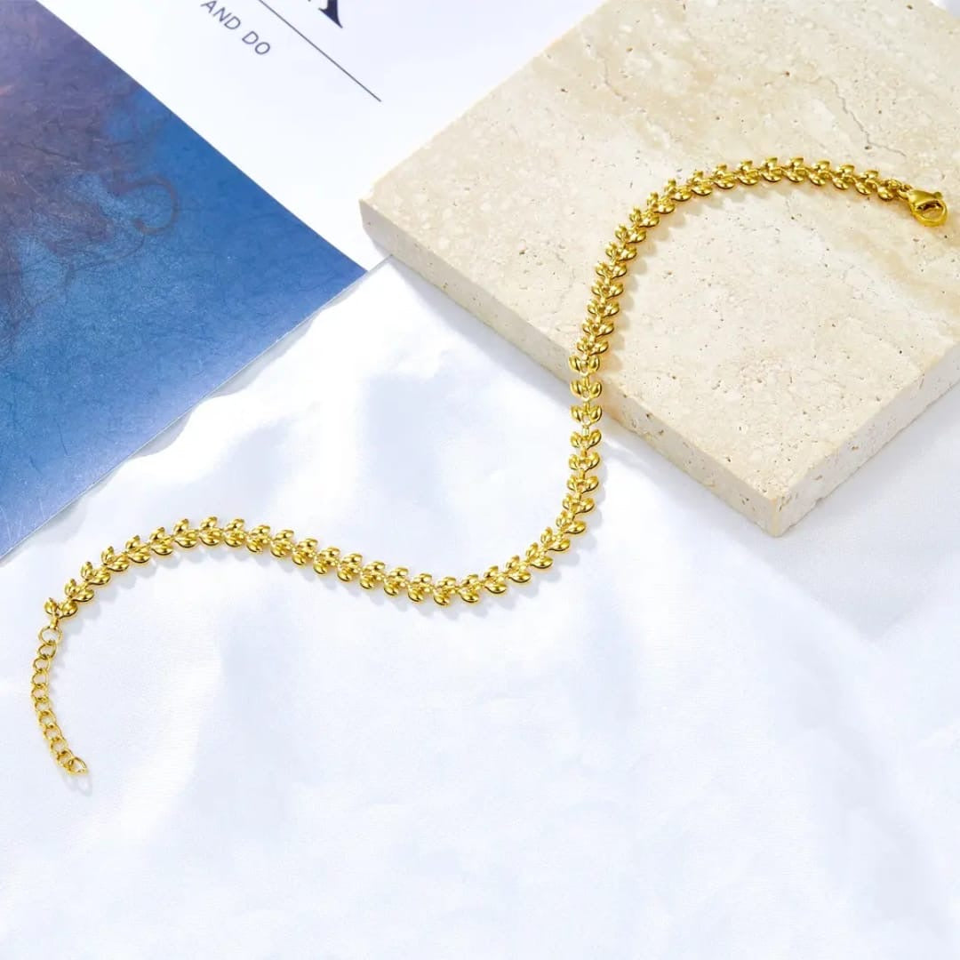 Pretty Leaf Anklet ✨
