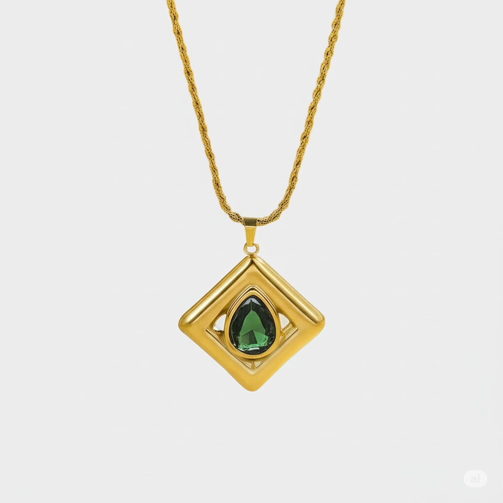 Emerald Love Twisted Rope Chain