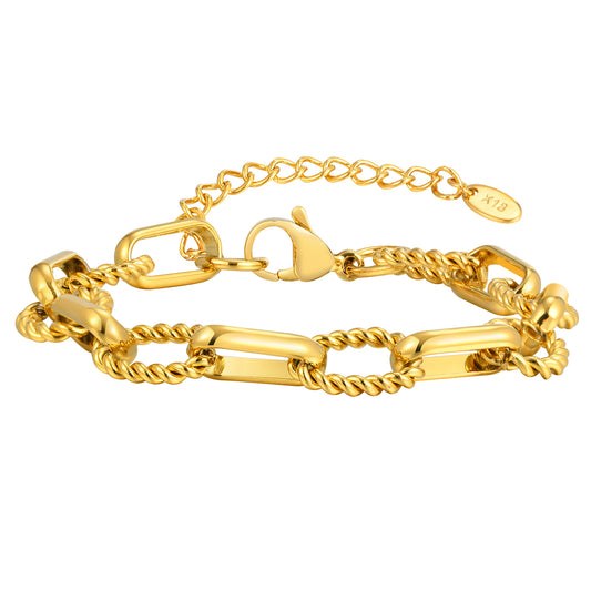 Twisted Love Paperclip Bracelet