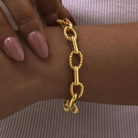 Twisted Love Paperclip Bracelet
