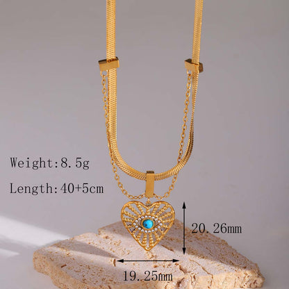 Blue Evil-Eye Snake Necklace