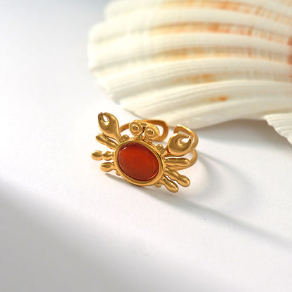 So Crabby Vacation Open Rings