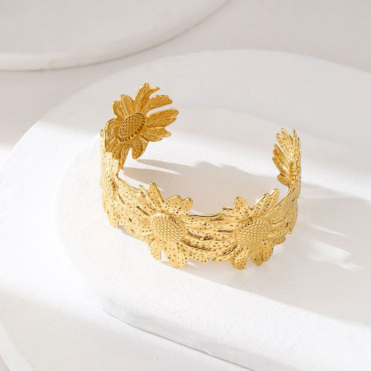 Golden Sunflower Cuff