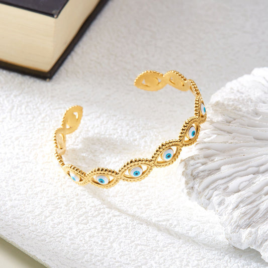 Blue Evil-Eye Infinity Bracelet