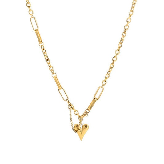 Peachy Heart Cable Chain
