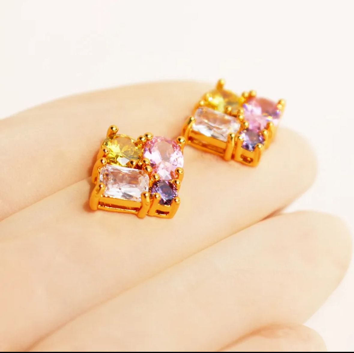 Femina love 24K Gold Plated Ear Studs