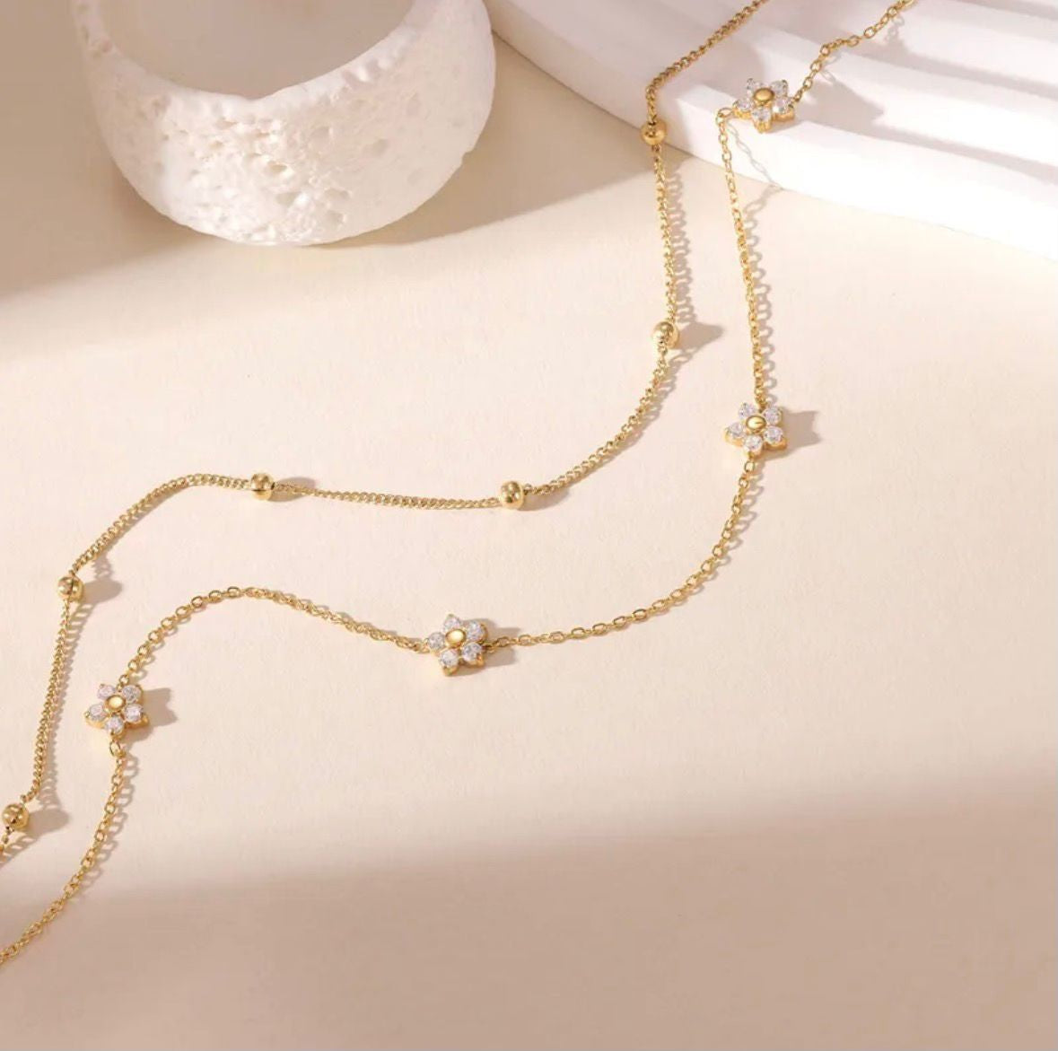 Dainty Blossom Necklace Set